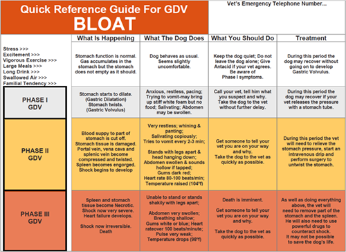 Reference Guide for Bloat (click to view PDF)
